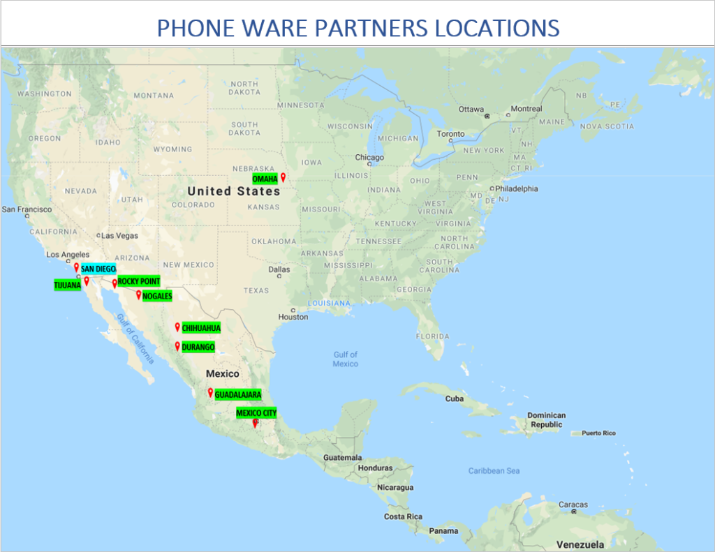 Phone Ware Inc. Partner Locations